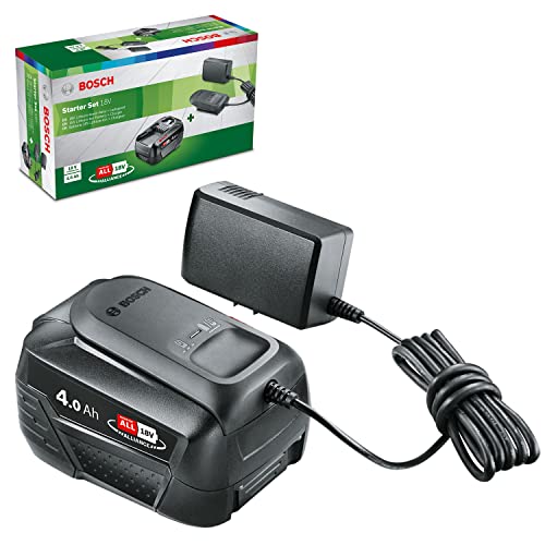 Bosch Bosch Bosch Akku und Ladegerät Starter Set 18V (4,0 Ah Akku, AL18V-20 Ladegerät, 18 Volt System, im Karton) von Bosch Home and Garden