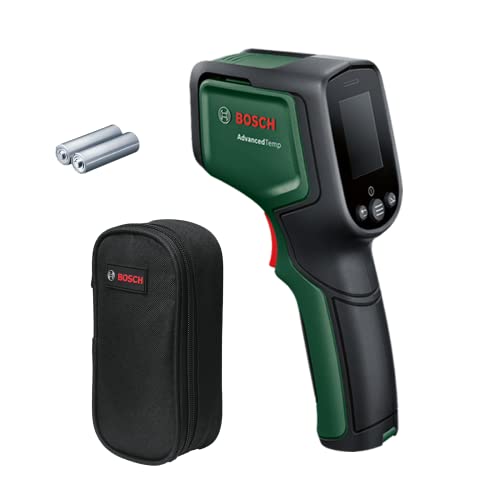 Bosch Home and Garden AdvancedTemp Infrarot Thermometer (-30°C bis +500°C, integrierter Schimmel- und Wärmebrücken-Erkennung, LED-Anzeige für einfache Interpretation, Gehäuse aus recyceltem Material) von Bosch