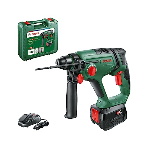 Bosch Akku-Bohrhammer UniversalHammer 18V (1x Akku 4,0 Ah; 18 Volt System; zum Bohren, Hammerbohren, Meißeln und Schrauben; im Koffer) von Bosch