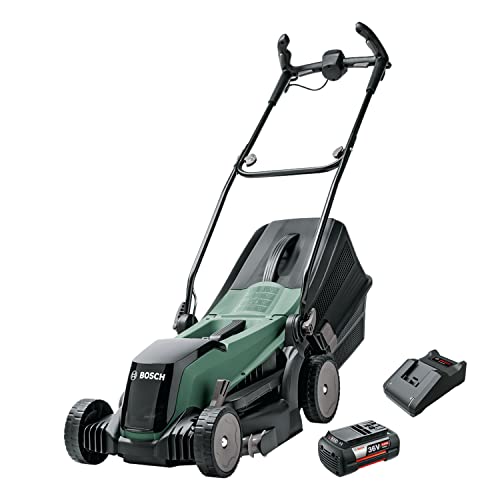 Bosch Home and Garden Akku Rasenmäher EasyRotak 36-550 (36 V, 1 Akku 4,0 Ah, Schnittbreite: 37 cm, Rasenflächen bis 550 m2, im Karton) Neues Design | EasyRotak von Bosch Home and Garden