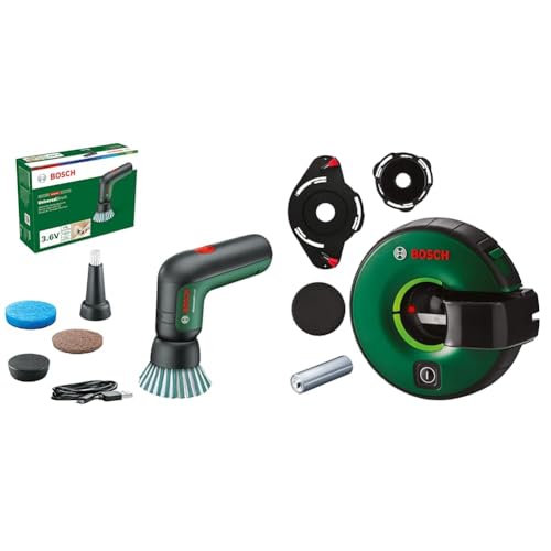 Bosch Home and Garden Akku Reinigungsbürste UniversalBrush (integrierter 3,6-V-Akku, 1 Micro-USB-Kabel) + Bosch 2-in-1 Linienlaser Atino (horizontales oder vertikales Ausrichten) von Bosch Home and Garden