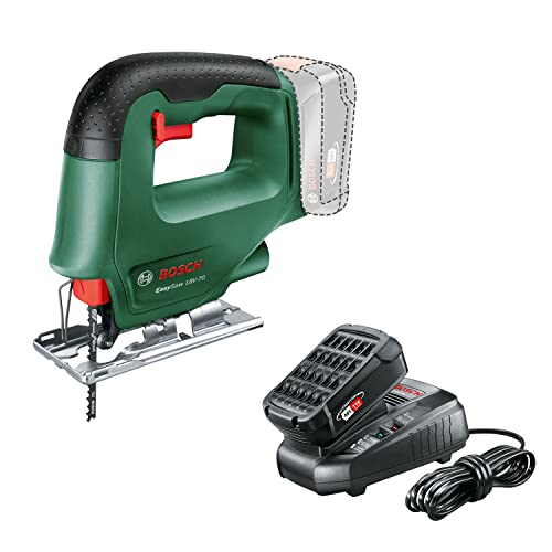 Bosch Akku Stichsäge EasySaw 18V-70 (ohne Akku, 18 Volt System, 1x Stichsägeblatt, im Karton) + Bosch StarterSet 18V von Bosch Home and Garden