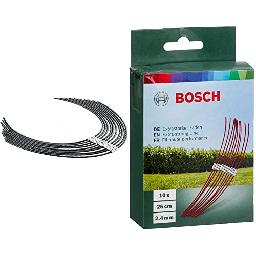 Bosch Home and Garden F016800431 DIY, Grün & Bosch F016800181 Trimmerfaden extra stark / 26 cm ART 26 combitrimm von Bosch Home and Garden