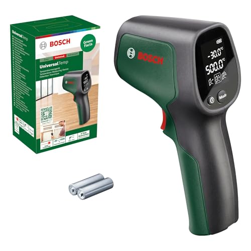 Bosch Infrarotthermometer UniversalTemp (-30°C…+500°C, einfach und präzise messen, 3 vordefinierte Materialgruppen, im Karton) von Bosch