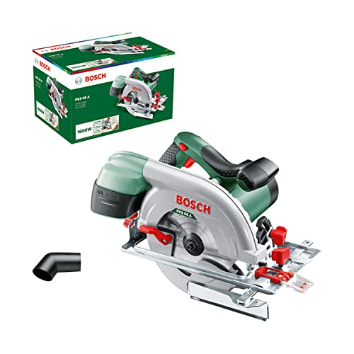 Bosch Kreissäge PKS 66 A (Präzises Sägen in Holz, 1600 Watt, max. Schnitttiefe 66 mm, im Karton) von Bosch