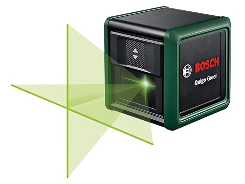 Bosch Home and Garden Kreuzlinienlaser Quigo Green mit Stativ (grüner Laser für bessere Sichtbarkeit, Gehäuse aus recyceltem Kunststoff, im E-Commerce Karton) von Bosch Home and Garden