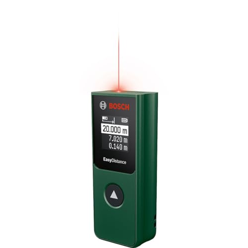 Bosch Laser-Entfernungsmesser EasyDistance 20 (einfache und präzise Messung bis 20 m, Hosentaschenformat, EIN-Tasten-Steuerung, in Karton) von Bosch