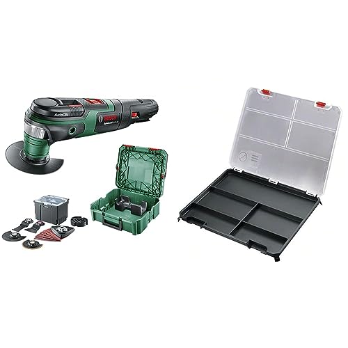 Bosch Multifunktionswerkzeug AdvancedMulti 18 (ohne Akku, 18-Volt-System, Universal-Zubehör-Set, in SystemBox | Größe S) - Amazon Edition & 1600A019CG Deckelbox (für SystemBox, im Karton) von Bosch Home and Garden