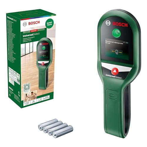 Bosch Ortungsgerät UniveralDetect (Schritt-für-Schritt Anleitung im Display für einfache Bedienung, Leitungs- und Balkenfinder, im Karton) von Bosch Home and Garden