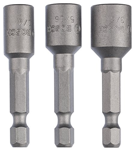 Bosch Pro 3tlg. Steckschlüssel-Set für Sechskantschrauben (Schlüsselweite: 1/4", 3/8", 5/16"; Länge: 50 mm) von Bosch Home and Garden