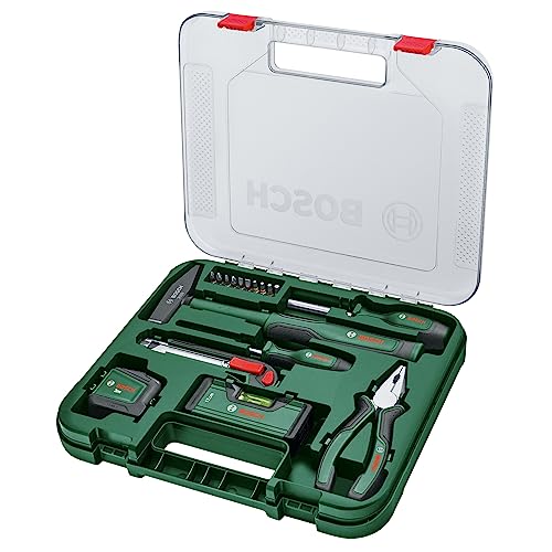 Bosch Universal Werkzeug-Set, 17-teilig (vielseitiger Werkzeugkoffer, bestückt, hochwertig, ergonomisch, ideal für Reparaturen im Haus) von Bosch Home and Garden