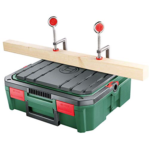 Bosch Home and Garden Bosch Workbox SystemBox mit integrierter Werkbank-Auflage (Größe S, Zubehör für Bosch Stichsäge PST 700, im Karton) von Bosch Home and Garden