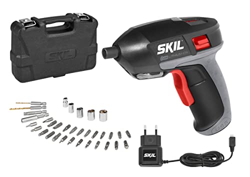 SKIL 2636 AD Akkuschrauber mit LED-Arbeitsleuchte, Bits, Bithalter, Stecknüsse, etc. im Kunststoffkoffer - F0152636AD von SKIL