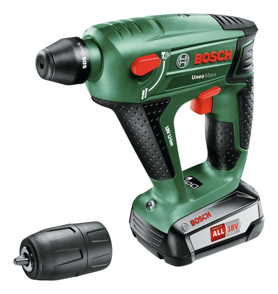 Bosch Home & Garden Akku-Bohrhammer Uneo Maxx, 18 V, max. 900 U/min, Mit 1x Akku 2,5 Ah - im Koffer von Bosch Home & Garden