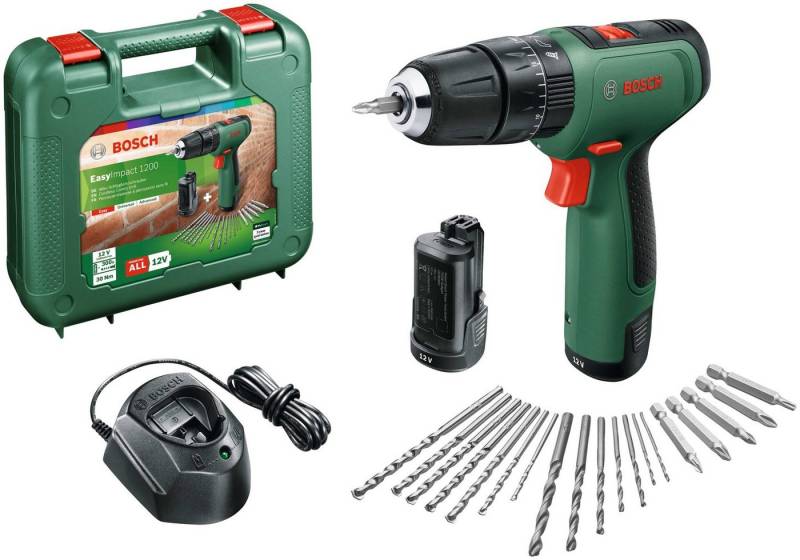 Bosch Home & Garden Akku-Schlagbohrschrauber EasyImpact 1200, max. 1500 U/min, mit 2 Akkus und Ladegerät von Bosch Home & Garden