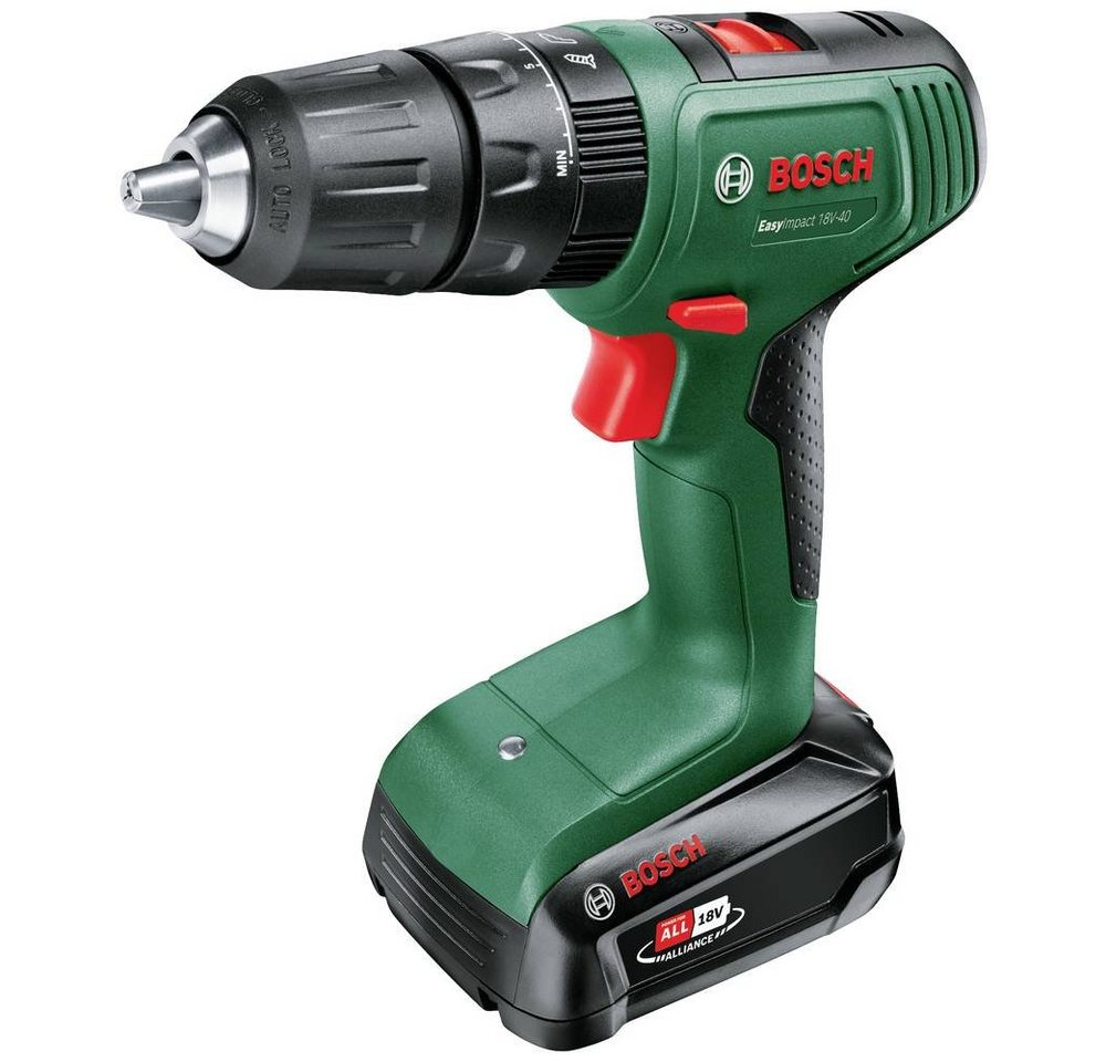 Bosch Home & Garden Akku-Schlagschrauber EasyImpact 18V-40 + SystemBox, inkl. Akku, inkl. Ladegerät, inkl. Koffer, mit Zubehör von Bosch Home & Garden