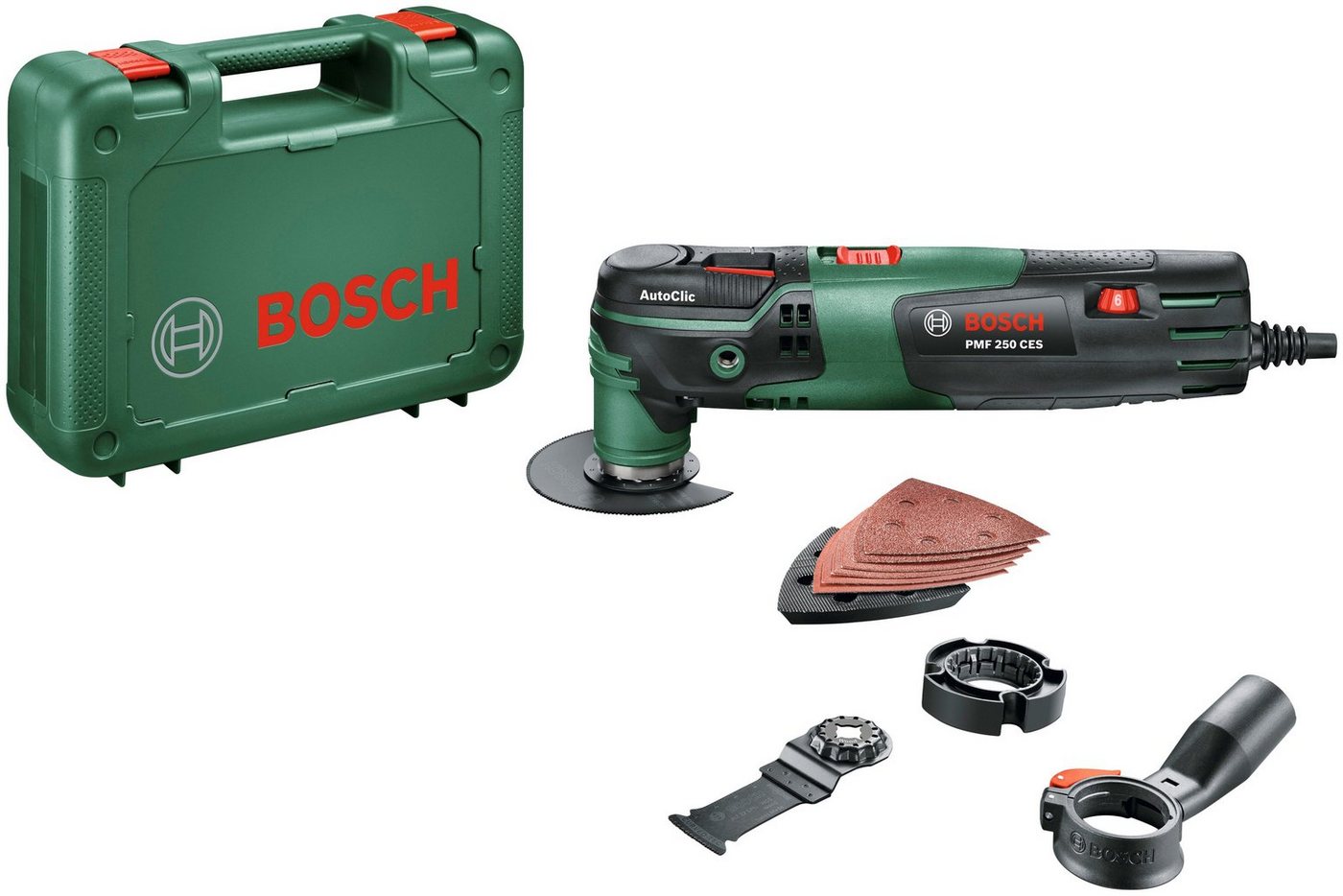 Bosch Home & Garden Elektro-Multifunktionswerkzeug PMF 250 CES, 250 W, Set, 250 W Bosch Home & Garden Elektro-Multifunktionswerkzeug PMF 250 CES, 250 W, Set, 250 W von Bosch Home & Garden