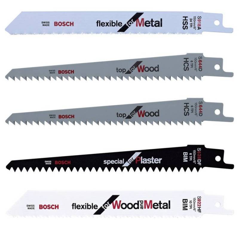 Bosch Home & Garden Säbelsägeblatt Keo 5er Sägeblatt Set von Bosch Home & Garden