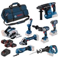 Bosch Professional - 8 Maschinen ToolKit 18V - bosch - mit 4 x 18V 5.0Ah Akku - Ladegerät Transporttasche - 0615A5004A Bosch Professional - 8 Maschinen ToolKit 18V - bosch - mit 4 x 18V 5.0Ah Akku - Ladegerät Transporttasche - 0615A5004A von Bosch Professional