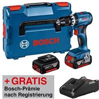 AKTION: BOSCH Professional GSB 18V-45 Akku-Bohrschrauber-Set 18,0 V, mit 2 Akkus mit Prämie nach Registrierung von Bosch Professional