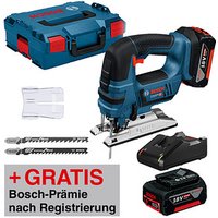 AKTION: BOSCH Professional GST 18 V-LI B Akku-Stichsäge Set 18,0 V, mit 2 Akkus mit Prämie nach Registrierung von Bosch Professional