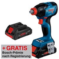 AKTION: BOSCH Professional GDX 18V-210 C Akku-Schlagschrauber-Set 18,0 V, mit 2 Akkus mit Prämie nach Registrierung von Bosch Professional