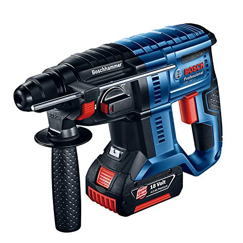 Bosch Akku-Bohrhammer 0611911023 GBH 180-Li 2x4, 0Ah Case Pro, Blau von Bosch Professional