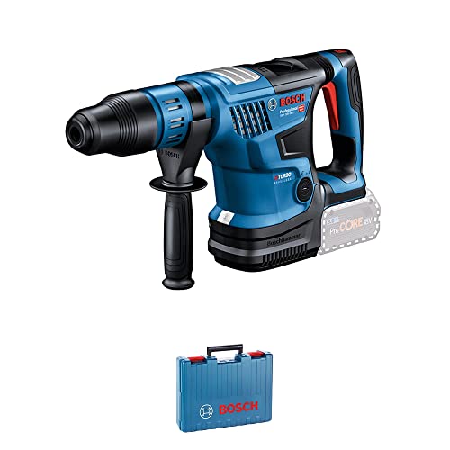 Bosch Professional 18V System Akku Bohrhammer GBH 18V-36 C (1025 Watt, 7 Joule, SDS max, inkl. Bluetooth Modul, Zusatzhandgriff, ohne Akkus & Ladegerät, BITURBO Hammer Bohr, Handwerkerkoffer) von Bosch Professional