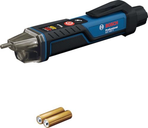 Bosch Elektromessgerät GVD 1000-17 (kontaktlose Spannungsdetektion, IP67, Dualbereich 24-1000V AC, integrierte Taschenlampe, Gürtelclip, CAT IV 1000V getestet) von Bosch Professional