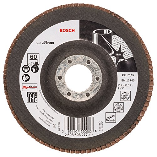 Bosch Faecherschleifscheibe X581 Best for Inox 125mm Korn 60, 1 Stk. von Bosch
