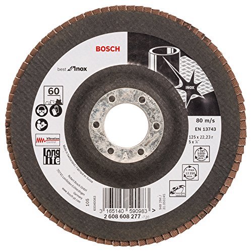 Bosch Faecherschleifscheibe X581 Best for Inox 125mm Korn 60, 1 Stk. von Bosch Accessories