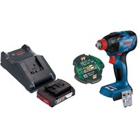 Bosch GDX 18V-210 C Professional Akku Drehschlagschrauber 18 V 210 Nm Brushless + 1x Akku 2,0 Ah + Ladegerät + GCY 42 Bluetooth Modul von Bosch Professional