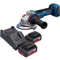 Bosch GWS 18V-11 Professional Akku Winkelschleifer 18 V 125 mm + 2x Akku 5,0 Ah + Ladegerät von Bosch Professional
