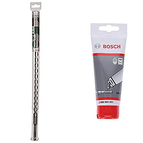 Bosch Hammerbohrer SDS-plus (Ø 16 mm) + Bosch Professional 100 ml Schmierfett Tube (für SDS plus & SDS max Bohrer/Meißel, Zubehör Bohrhammer) von Bosch Professional