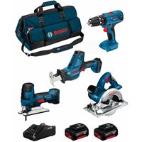 Bosch - Kit 18V BK403BAG (gsa 18 v-li c + gst 18 v-li s + gks 18 v-li + gsb 18V-21 + 2 x 4,0 Ah + GAL18V-40 + Tasche) von Bosch