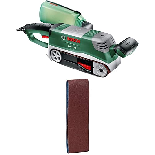 Bosch PBS 75 AE-Set - Bandschleifer + 3tlg. Schleifband-Set für Bandschleifer Holz und Farbe Best for Wood and Paint (Körnung 60/80/100, X440) von Bosch Professional