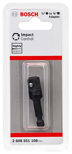 Bosch Accessories Professional 1x Impact Control Adapter für Steckschlüssel (1/4 Zoll Sechskant auf 3/8 Zoll Vierkant, Länge 50 mm, Zubehör Drehschlagschrauber) von Bosch Accessories