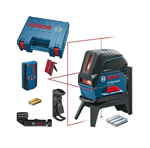 Bosch Professional Kreuzlinienlaser GCL 2-50 (5x AA Batterien, Arbeitsbereich: 50m, im Handwerkerkoffer) von Bosch Professional