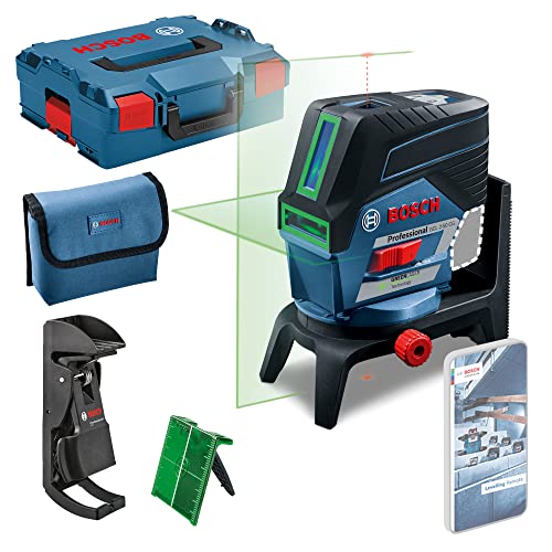 Bosch Professional 12V System Kreuzlinienlaser GCL 2-50 CG (Ohne Akku und Ladegerät, grüner Laser, Innenbereich, mit App-Funktion und Halterung, sichtbarer Arbeitsbereich: bis 20 m, in L-BOXX) von Bosch Professional