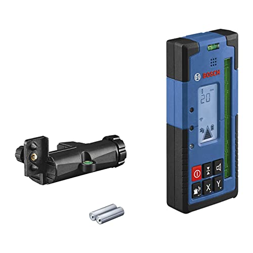 Bosch Professional Laserempfänger LR 65 G (Empfängerhalterung RB 60, 2 AA-Batterien, Reichweite: bis zu 325 m Radius, ideal für Rotationslaser GRL 650 CHVG) von Bosch Professional