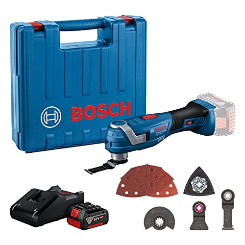 Bosch Professional 06018G2021 GOP 185-LI Multifunktionswerkzeug, Black/Process Blue von Bosch Professional