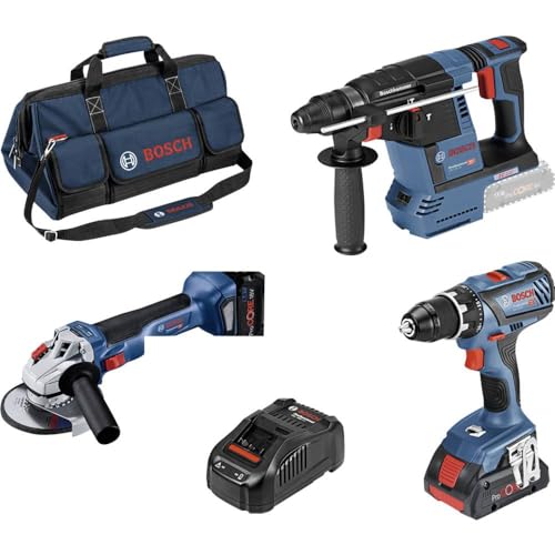Bosch 18 Volt Akku-Profi-Set GSR 18 V-28, GWS 18 V-10, GBH 18 V-26, 2 Akkus Bosch 18 Volt Akku-Profi-Set GSR 18 V-28, GWS 18 V-10, GBH 18 V-26, 2 Akkus von Bosch Professional