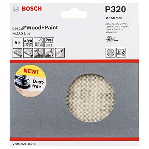 Bosch Professional 10 Stück Schleifdreieck M480 Best for Wood and Paint (Holz und Farbe, Körnung P180, Zubehör Deltaschleifer) von Bosch Accessories