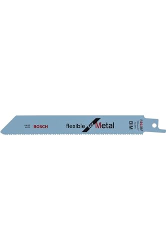 Bosch Accessories Professional 100 Stück Säbelsägeblatt S 922 BF Flexible for Metal (für Metall, 150 x 19 x 0,9 mm, Zubehör Säbelsäge) von Bosch Accessories