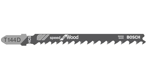 Bosch 100x T 144 D Speed for Wood Stichsägeblatt (für Weichholz, Grobspanplatte, Länge 100 mm, Professional Zubehör Stichsäge) von Bosch Professional