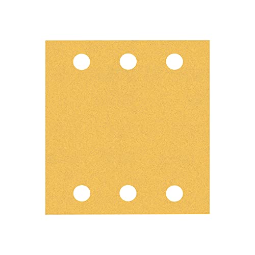 Bosch Accessories 10x Schleifpapier Expert C470 mit 6 Löchern (für Hartholz, Farbe auf Holz, 115x107 mm, Körnung 120, Zubehör Schwingschleifer) von Bosch Accessories