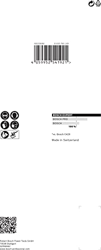 Bosch Accessories 10x Schleifpapier Expert C470 mit 8 Löchern (für Hartholz, Farbe auf Holz, 93x186 mm, Körnung 60, Zubehör Schwingschleifer) von Bosch Accessories