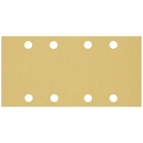 Bosch 10x EXPERT C470 Schleifblatt mit 8 Löchern (für Farbe auf Holz, Hartholz, Ø 93x186 mm, Körnung 80, Professional Zubehör Schwingschleifer) von Bosch