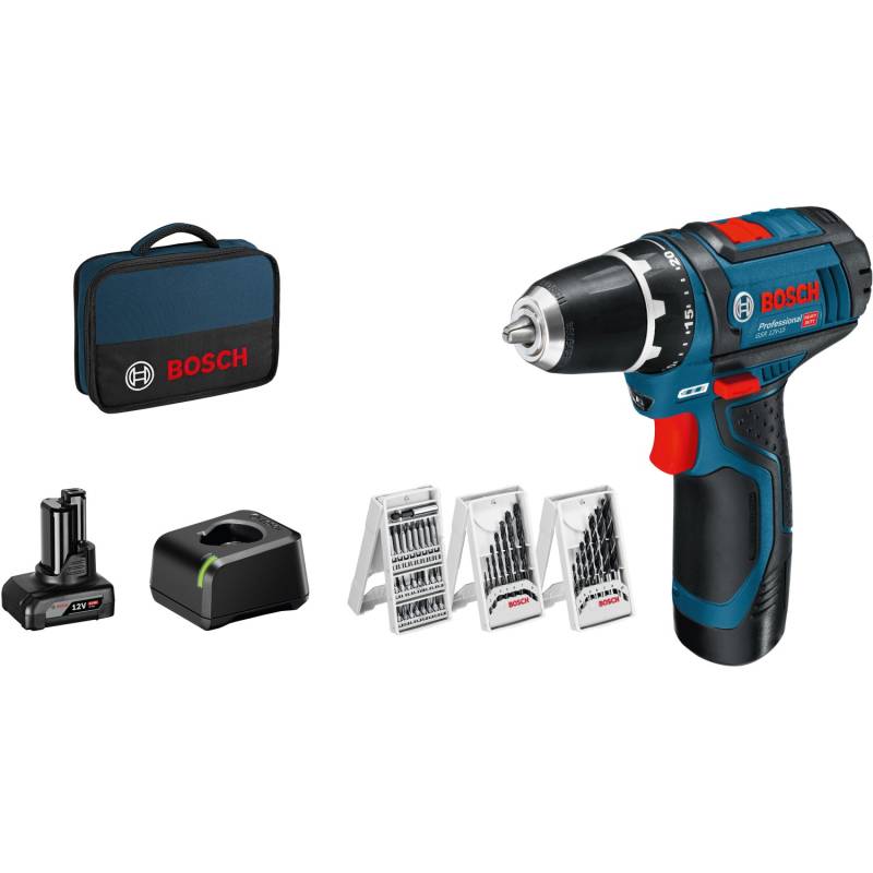 Bosch Professional 12 V Akku-Bohrschrauber GSR 12V-15 inkl. 2 Ah Akkus Bosch Professional 12 V Akku-Bohrschrauber GSR 12V-15 inkl. 2 Ah Akkus von Bosch Professional