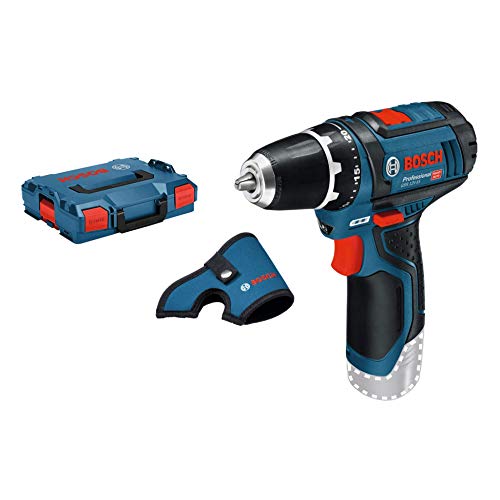 Bosch Professional 12V System Akku Bohrschrauber GSR 12V-15 (ohne Akkus & Ladegerät, in L-Boxx), Schwarz, Blau, Rot, Solo von Bosch Professional